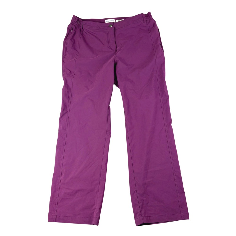 TravelSmith L P Purple Original Fit Straight Leg Travel Hiking Pants Stretch
